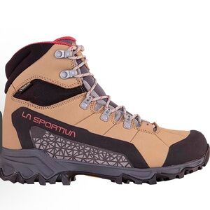 La Sportiva Brown and Red Nucleo High II Hiking Shoes
